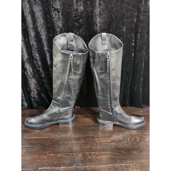 Sam Edelman Fable Black Leather Tall Boot/Sz 5.5M - Picture 2 of 8